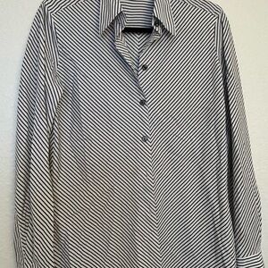 Escada Monochrome Striped Button-Down Shirt
